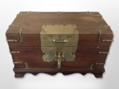 A brass bound table casket,