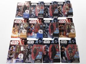 Twelve Hasbro Star Wars The Force Awakens and Star Wars Rogue One figures,