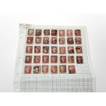 Thirty four penny red stamps