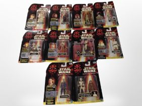 Ten Hasbro Star Wars Episode I figures,