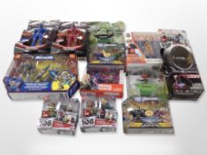 12 Bandai and other figures including Power Rangers, Ben 10, Fortnite, etc.