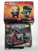 A LEGO Technic and LEGO Brickheadz set.