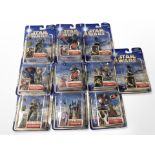 10 Hasbro Star Wars figures, boxed.