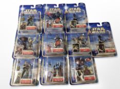 10 Hasbro Star Wars figures, boxed.