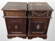 A pair of Victorian style painted pot cupboards,