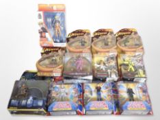 A group of Bandai and other figures including DC Universe, Indiana Jones, etc.