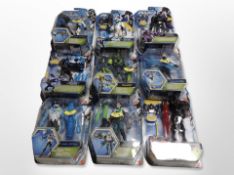 Nine Mattel Max Steel figures, boxed.