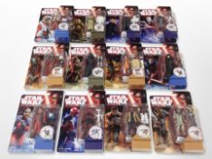 12 Hasbro Star Wars The Force Awakens figures, boxed.