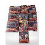 10 Hasbro Iron Man figures, boxed.