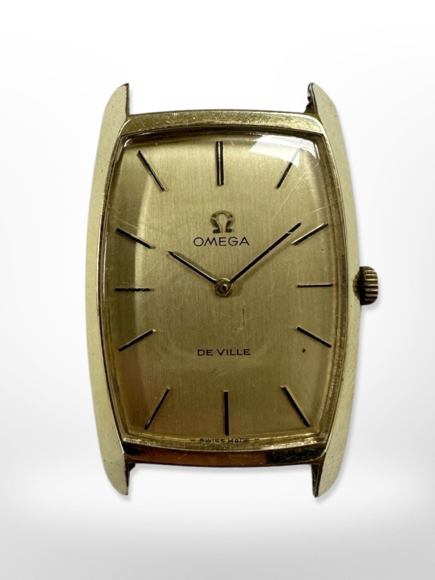 A steel Omega De Ville wristwatch