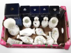 A collection of Aynsley Wild Tudor porcelain vases, some boxed.