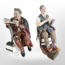 Two Royal Doulton figures 'The Professor' HN 2281 and 'The Bachelor' HN 2319.