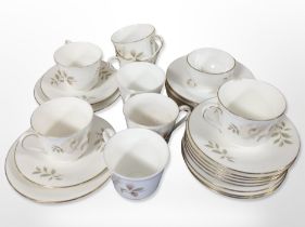27 pieces of Royal Doulton Yorkshire Rose tea china.