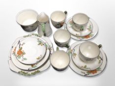 17 pieces of TF & S Ltd Phoenix Ware Blossom tea china.