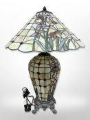 A Tiffany style leaded glass table lamp,