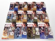 Nine Hasbro Star Wars the Force Awakens figures, and three further Star Wars Rebels figures (12).