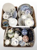 A large quantity of assorted Scandinavian ceramics, dinner wares, glazed earthenware vase,