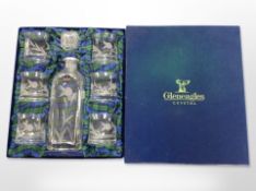 A Gleneagles The St Andrew's Collection crystal decanter and set of six tumblers with etched