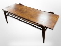 A 20th century teak rectangular coffee table,