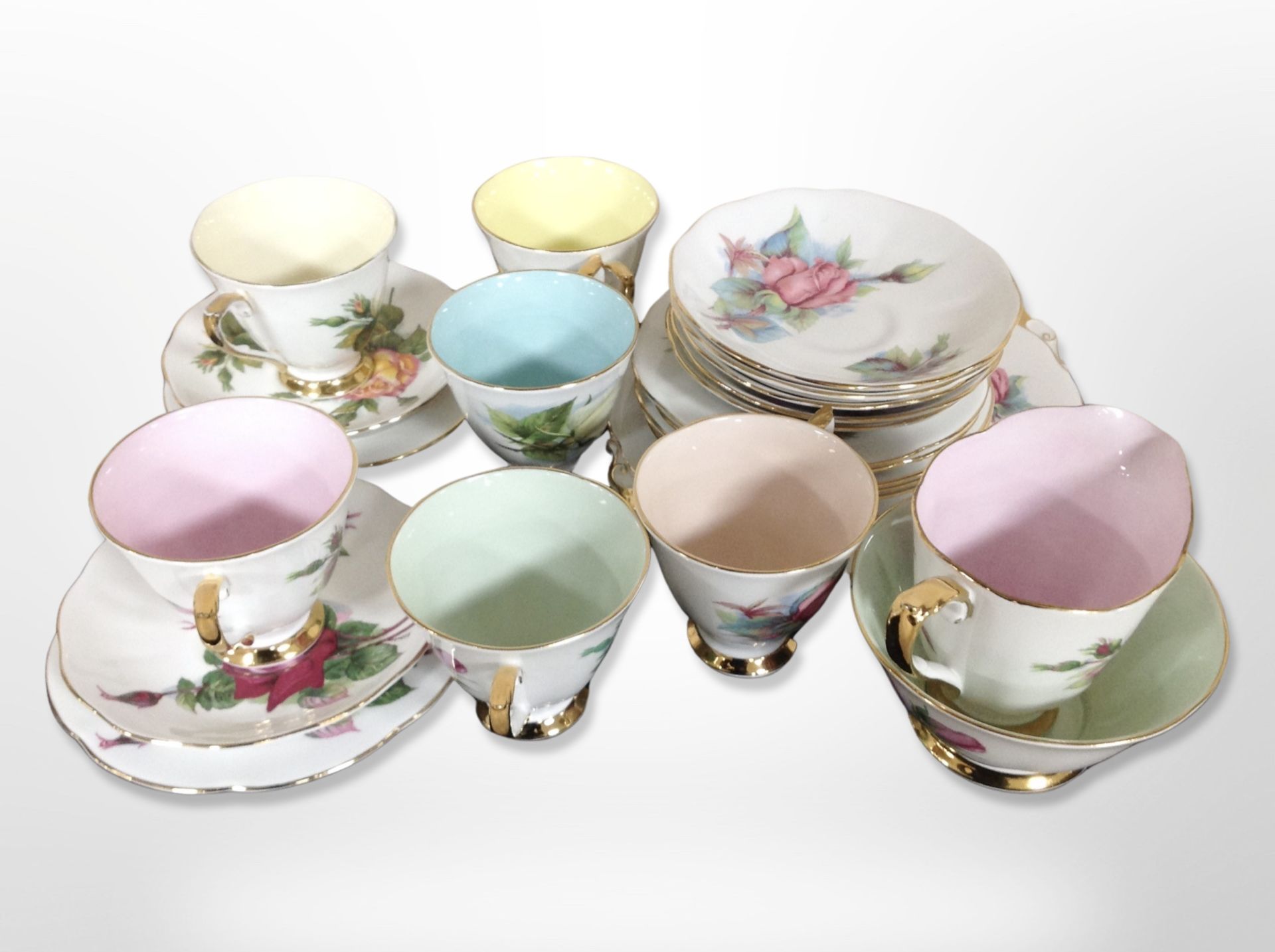23 pieces of Roslyn tea china.