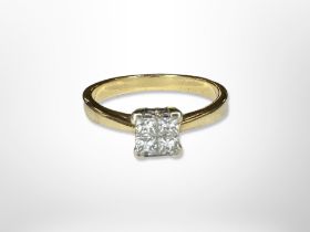 An 18ct gold diamond set ring, size M CONDITION REPORT: 3.