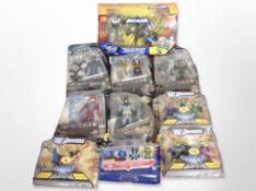10 Mattel and other figures including Justice League, Batman, etc.