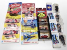 A group of Matchbox Thunderbirds models, Micro Machines diecast vehicles, etc.