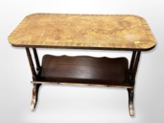 A reproduction mahogany book table,