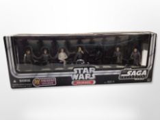 A Hasbro Star Wars The Saga Collection Death Star Briefing figure in box.