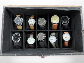 A collection of ten military style watches (10)