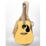 A Royal model Y-265 acoustic guitar by Kevin Chilcott in soft carry bag.