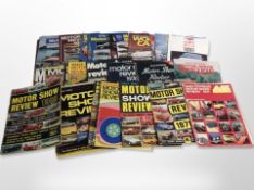 A collection of 33 Daily Mail Motorshow Review magazines from 1965-1991.