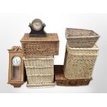 Six various wicker baskets,