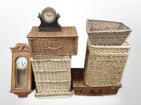 Six various wicker baskets,