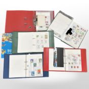 A collection of world stamps in six albums