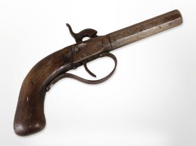 A 19th-century percussion cap boot pistol, length 20cm.