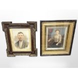 Two Victorian portrait photogravures,