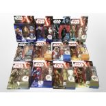 12 Hasbro Star Wars The Force Awakens and Rogue One figurines, boxed.