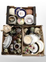 20th-century ceramics including collector's plates, china flower posies, teapots, dinner wares.