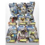 10 Mattel Max Steel figurines, boxed.