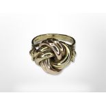 A 14ct yellow gold ring with rope twist design, size O. CONDITION REPORT: 5.4g.