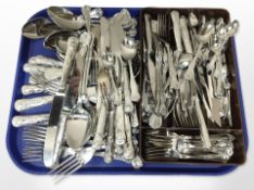 A quantity of stainless steel cutlery.