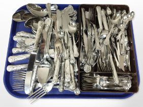 A quantity of stainless steel cutlery.