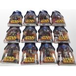 12 Hasbro Star Wars Revenge of the Sith figurines, boxed.