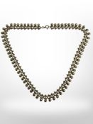 A silver gilt flat-link necklace, length 43 cm. CONDITION REPORT: 22.5g.