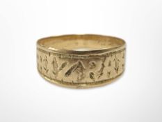 An 18ct gold Mizpah ring, size Q CONDITION REPORT: 2.