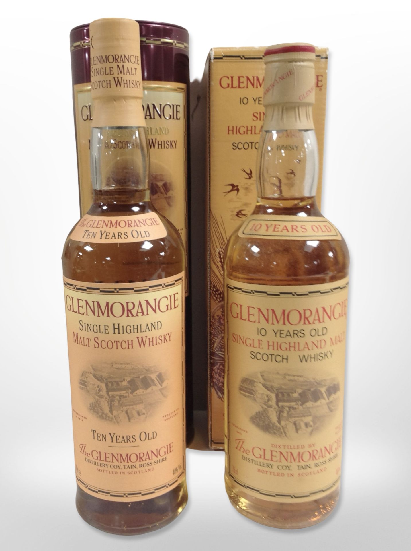 A bottle of Glenmorangie single Highland malt scotch whisky, 10 years old, 70cl, 40% vol, in carton,