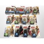 12 Hasbro Star Wars figurines, boxed.