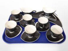 17 pieces of Carlton Ware tea china, pattern no. 2443.