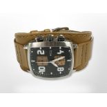 A Gent's 'NICE' wristwatch on tan leather strap